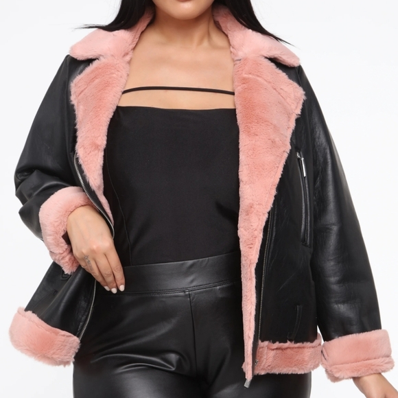 Fashion Nova Jackets & Blazers - FashionNova All Fur Me Moto jacket